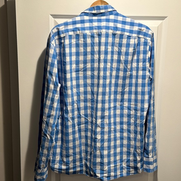 J. Crew Blue Gingham Slim Fit Size XL Casual Shirt - Picture 2 of 7
